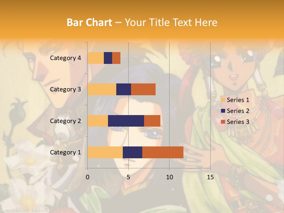A Group Of Anime Characters Standing Next To Each Other PowerPoint Template