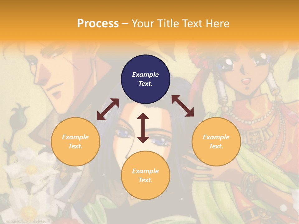 A Group Of Anime Characters Standing Next To Each Other PowerPoint Template