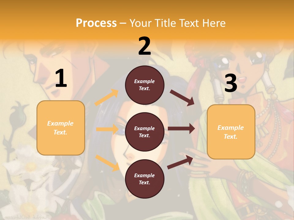 A Group Of Anime Characters Standing Next To Each Other PowerPoint Template