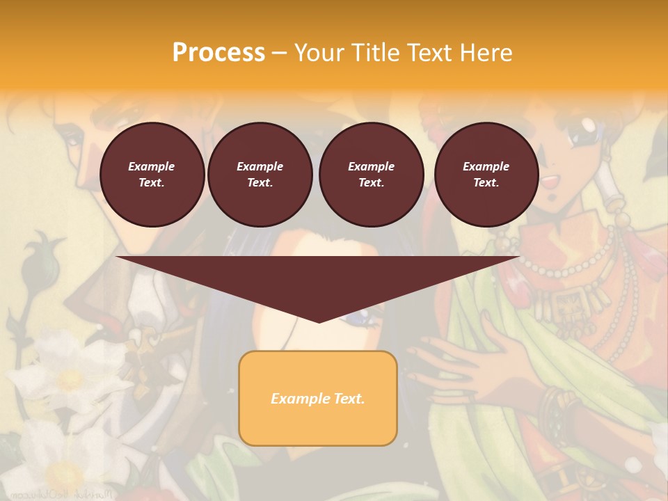 A Group Of Anime Characters Standing Next To Each Other PowerPoint Template