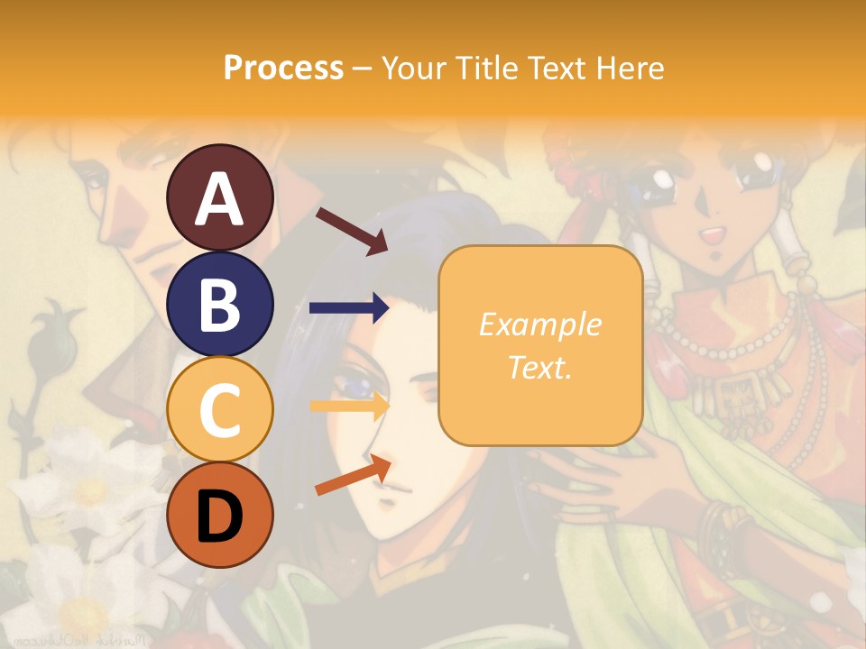 A Group Of Anime Characters Standing Next To Each Other PowerPoint Template