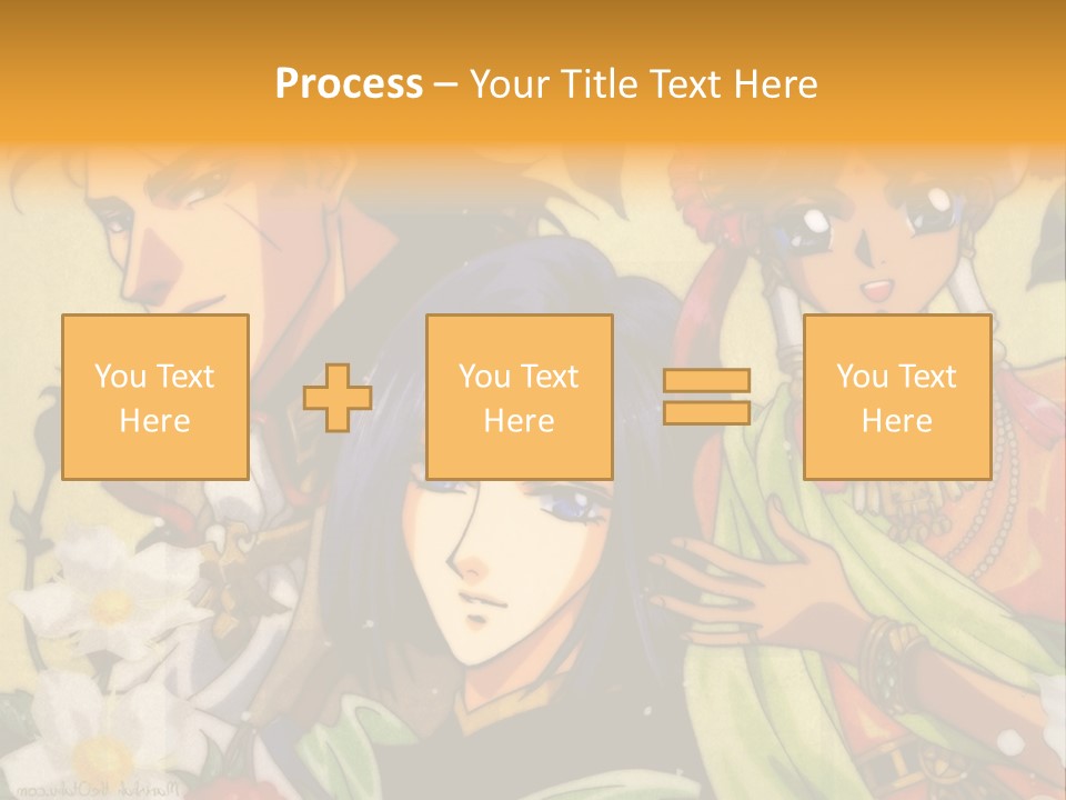A Group Of Anime Characters Standing Next To Each Other PowerPoint Template