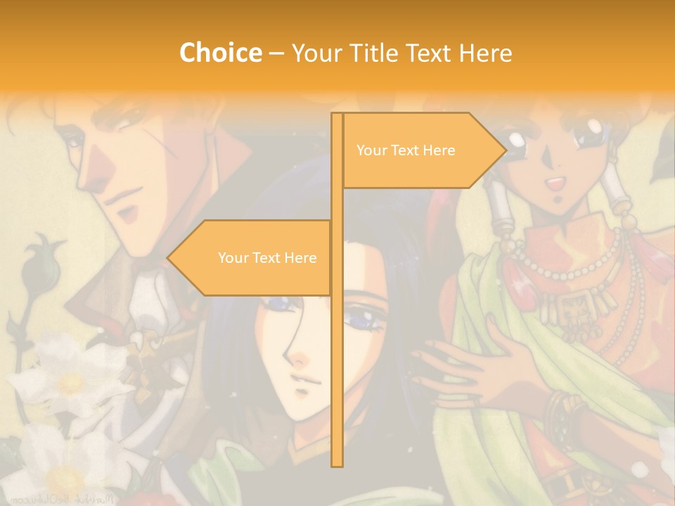 A Group Of Anime Characters Standing Next To Each Other PowerPoint Template