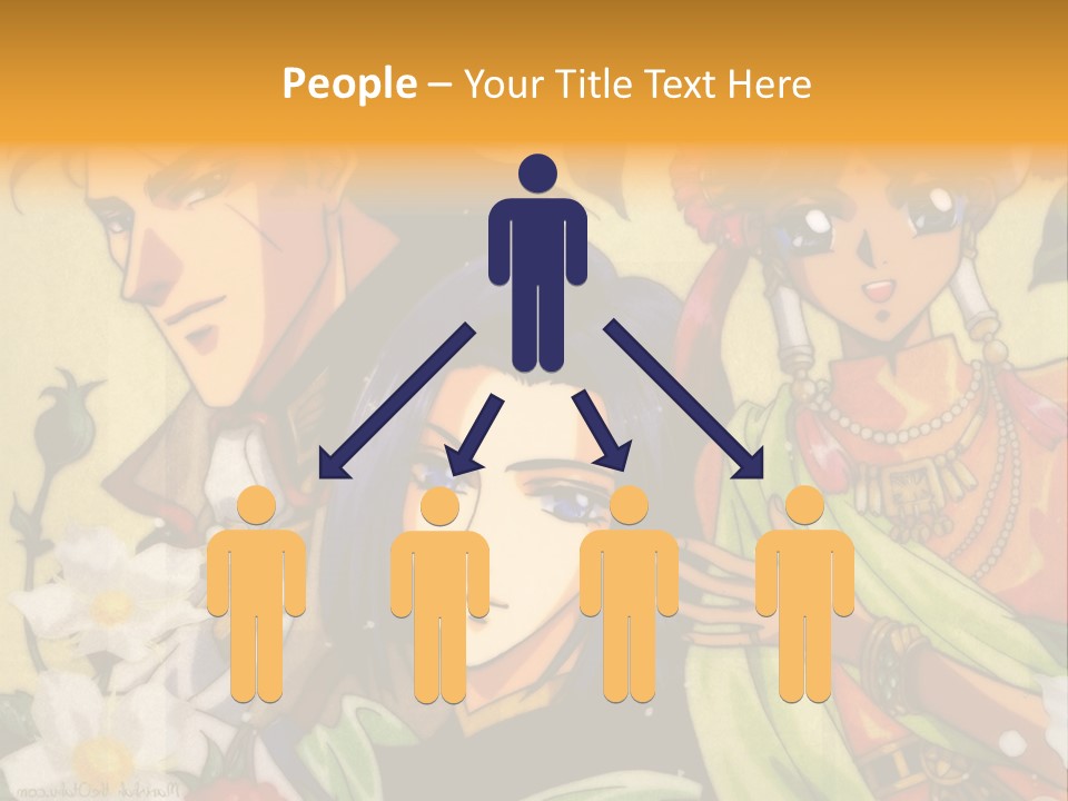A Group Of Anime Characters Standing Next To Each Other PowerPoint Template