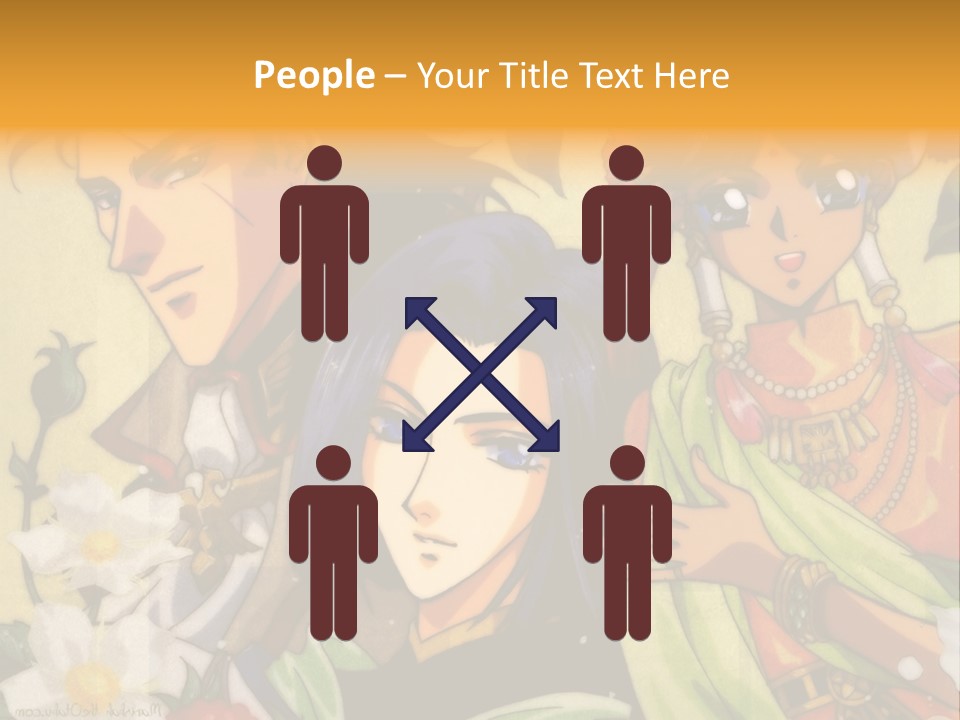 A Group Of Anime Characters Standing Next To Each Other PowerPoint Template