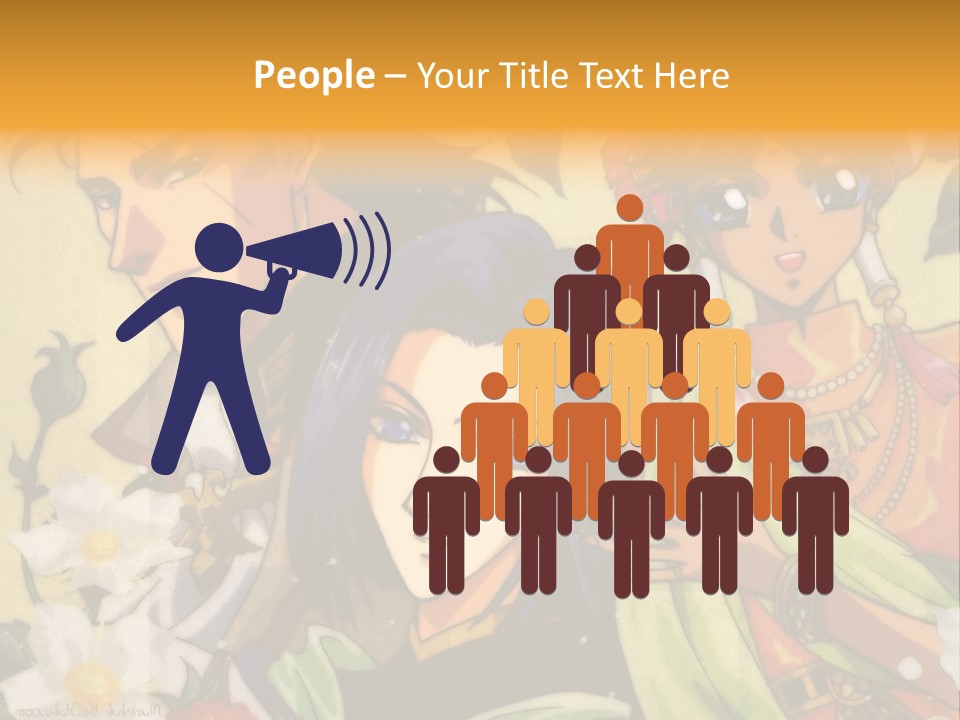 A Group Of Anime Characters Standing Next To Each Other PowerPoint Template