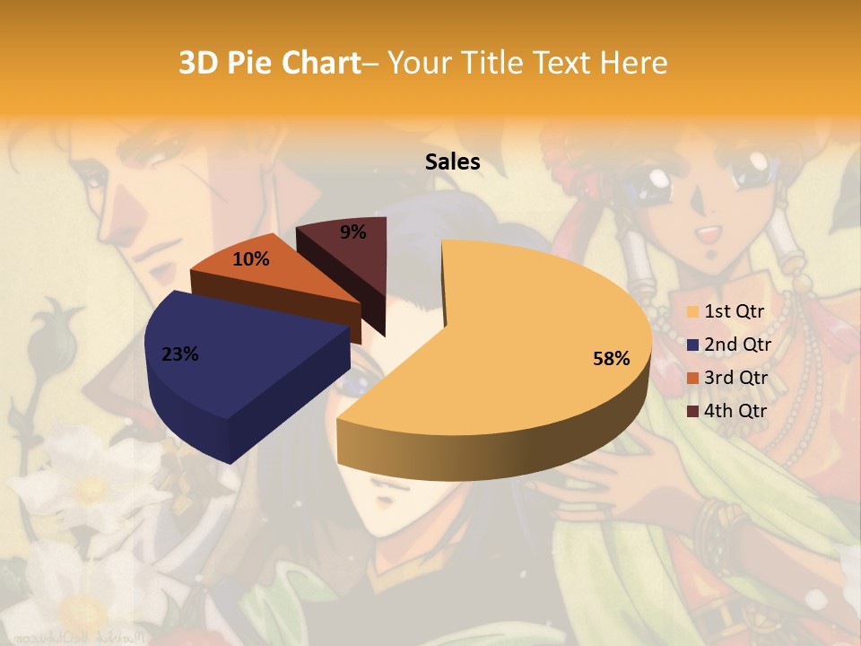 A Group Of Anime Characters Standing Next To Each Other PowerPoint Template