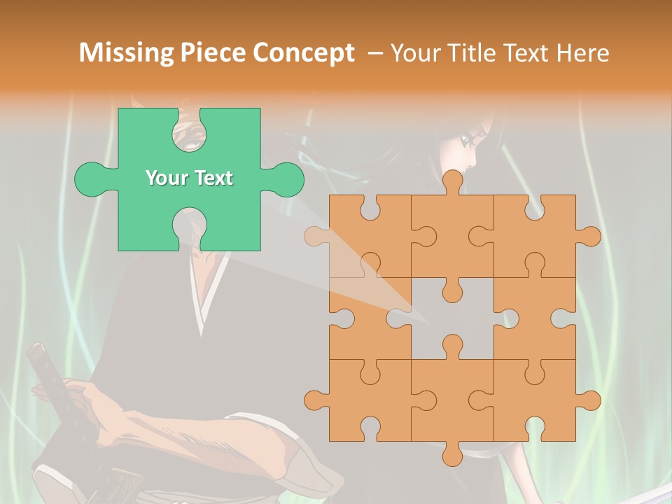 A Couple Of Anime Characters Standing Next To Each Other PowerPoint Template