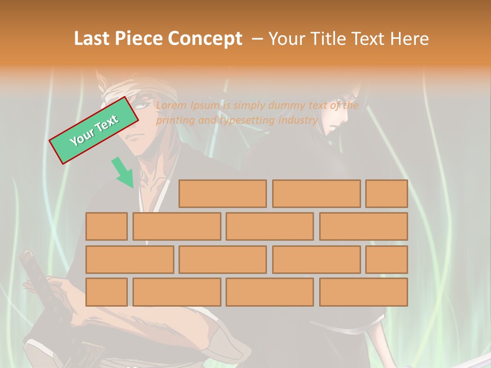 A Couple Of Anime Characters Standing Next To Each Other PowerPoint Template