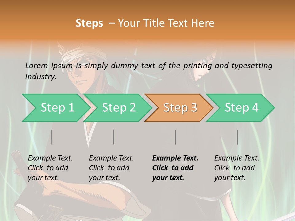 A Couple Of Anime Characters Standing Next To Each Other PowerPoint Template
