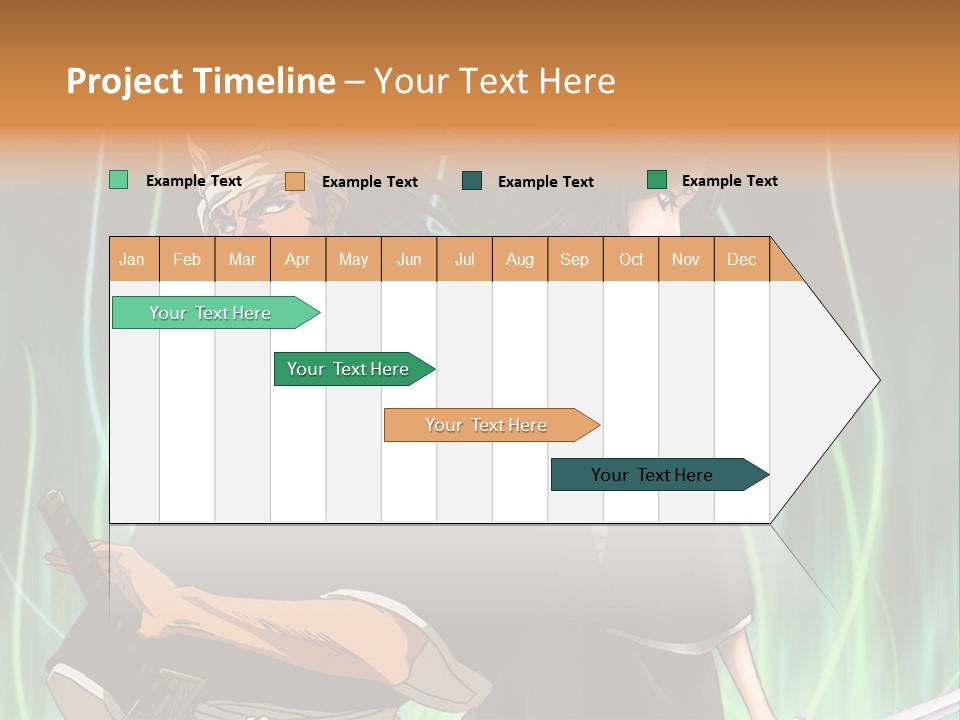 A Couple Of Anime Characters Standing Next To Each Other PowerPoint Template