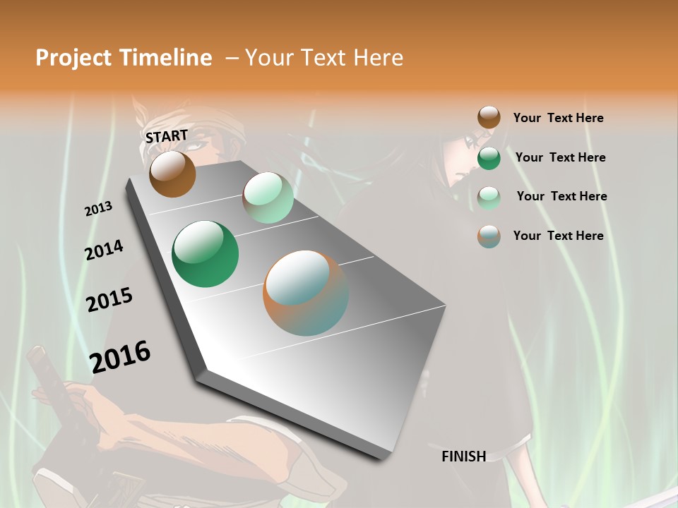 A Couple Of Anime Characters Standing Next To Each Other PowerPoint Template