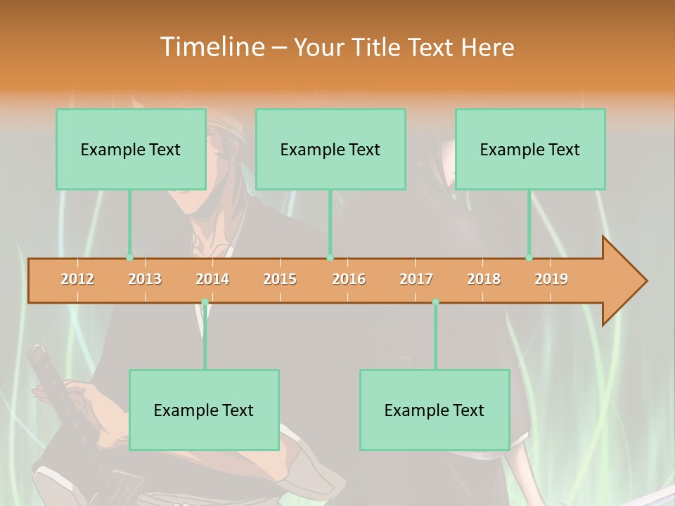 A Couple Of Anime Characters Standing Next To Each Other PowerPoint Template