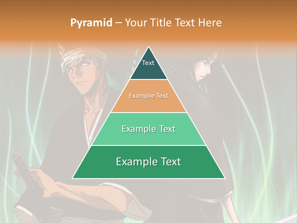 A Couple Of Anime Characters Standing Next To Each Other PowerPoint Template