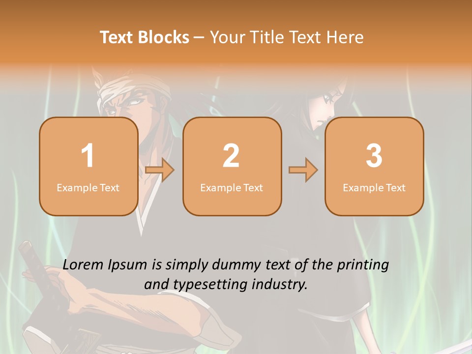 A Couple Of Anime Characters Standing Next To Each Other PowerPoint Template