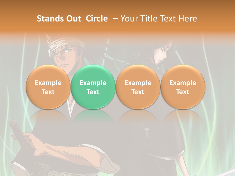 A Couple Of Anime Characters Standing Next To Each Other PowerPoint Template