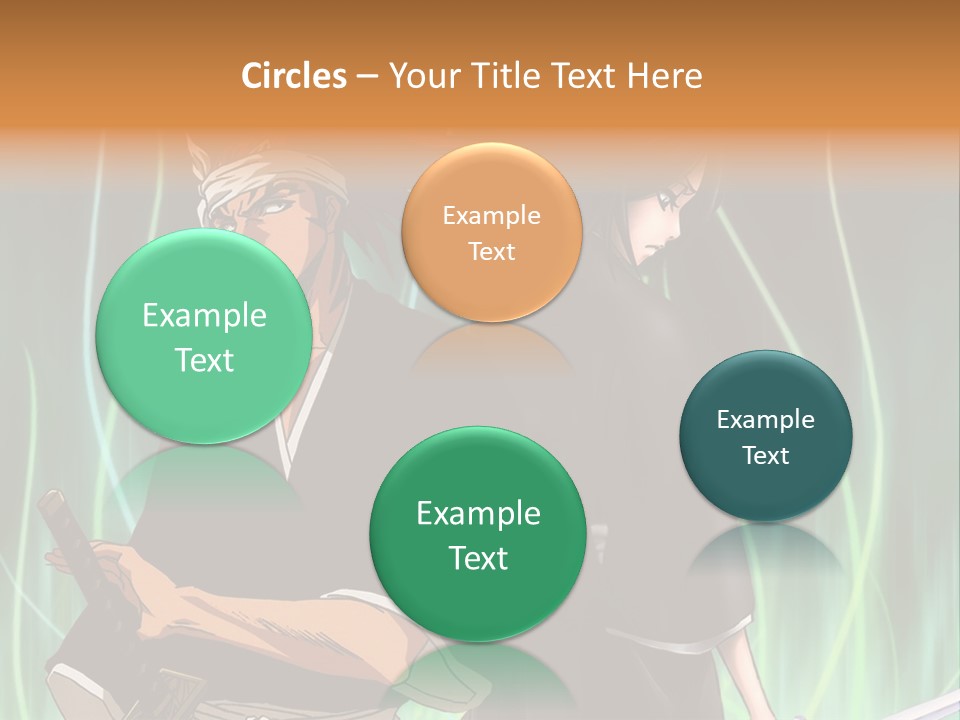 A Couple Of Anime Characters Standing Next To Each Other PowerPoint Template