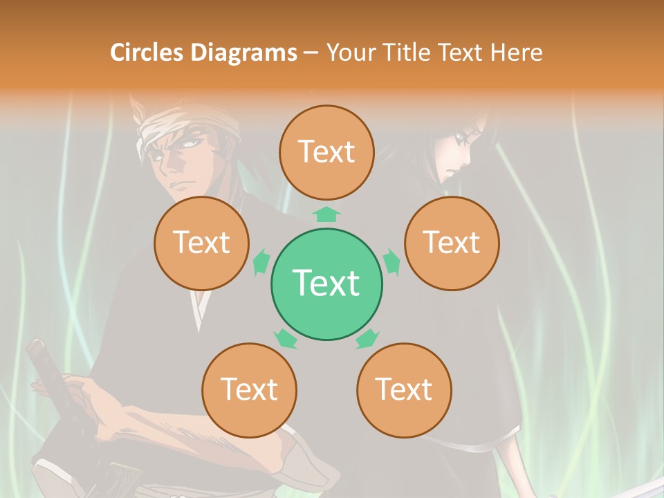 A Couple Of Anime Characters Standing Next To Each Other PowerPoint Template