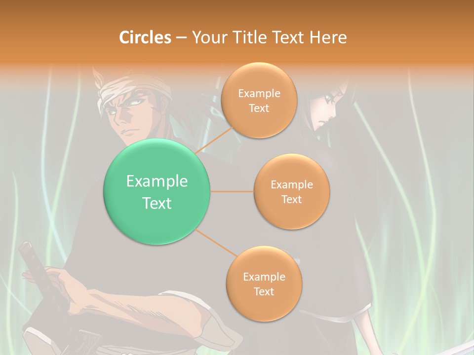 A Couple Of Anime Characters Standing Next To Each Other PowerPoint Template