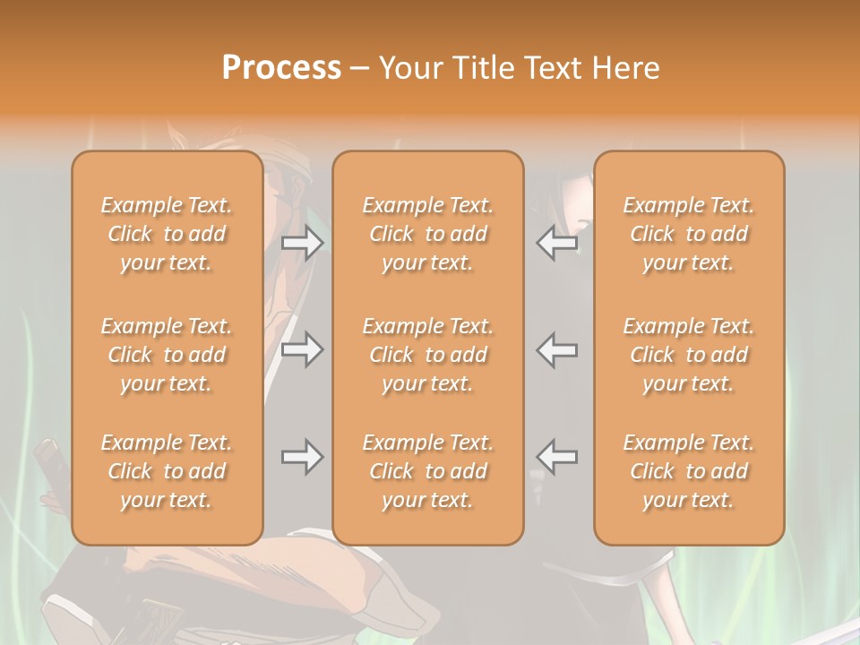 A Couple Of Anime Characters Standing Next To Each Other PowerPoint Template