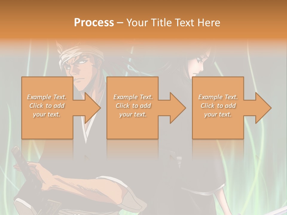 A Couple Of Anime Characters Standing Next To Each Other PowerPoint Template