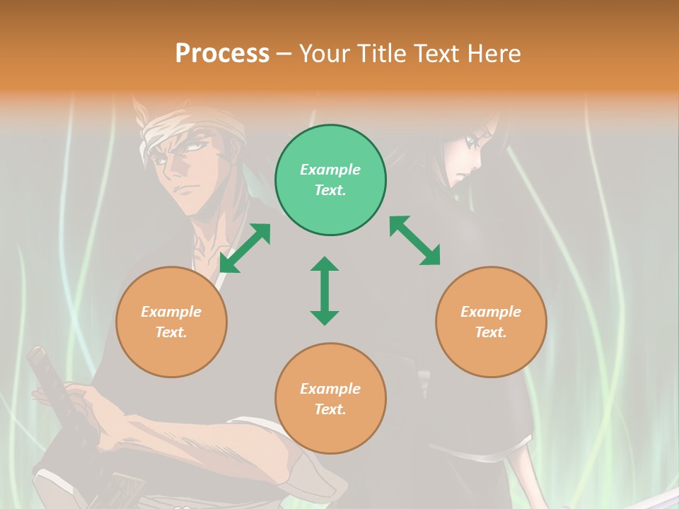 A Couple Of Anime Characters Standing Next To Each Other PowerPoint Template