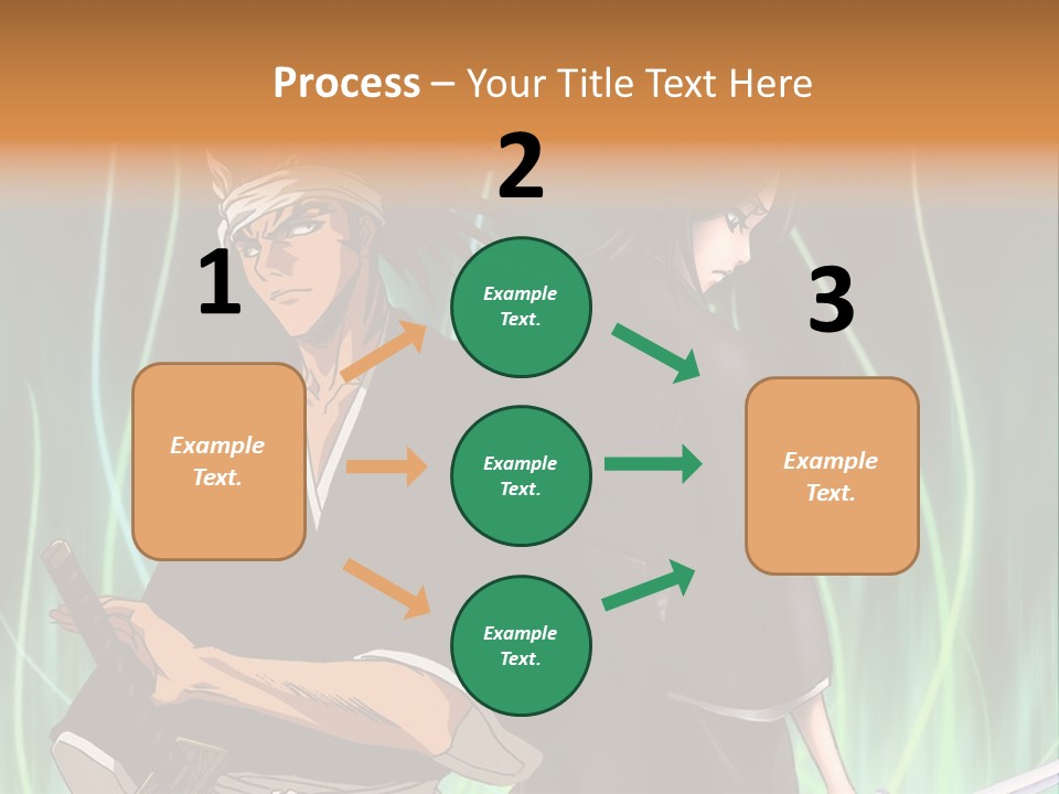 A Couple Of Anime Characters Standing Next To Each Other PowerPoint Template