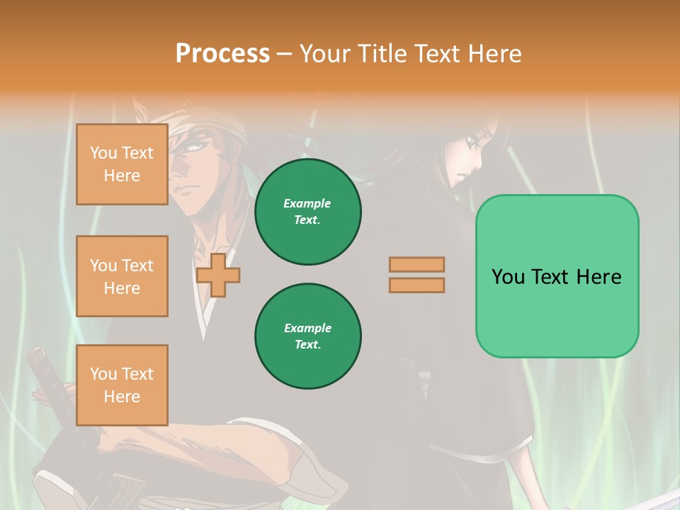 A Couple Of Anime Characters Standing Next To Each Other PowerPoint Template