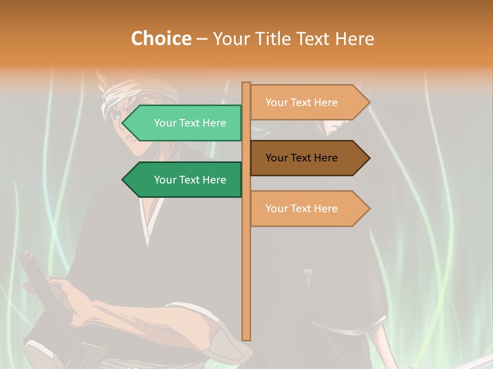 A Couple Of Anime Characters Standing Next To Each Other PowerPoint Template
