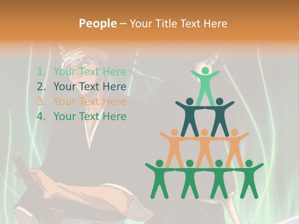 A Couple Of Anime Characters Standing Next To Each Other PowerPoint Template