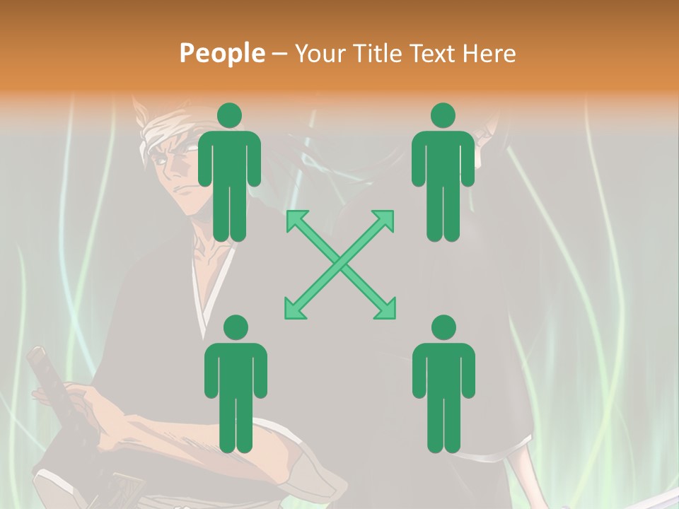 A Couple Of Anime Characters Standing Next To Each Other PowerPoint Template