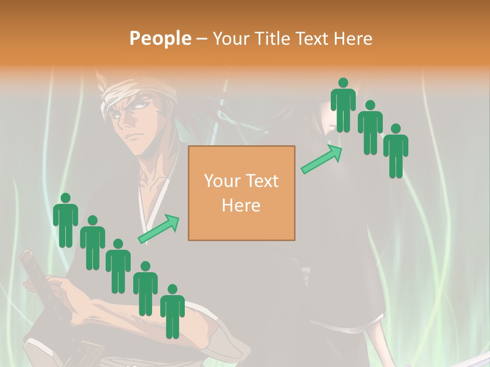 A Couple Of Anime Characters Standing Next To Each Other PowerPoint Template