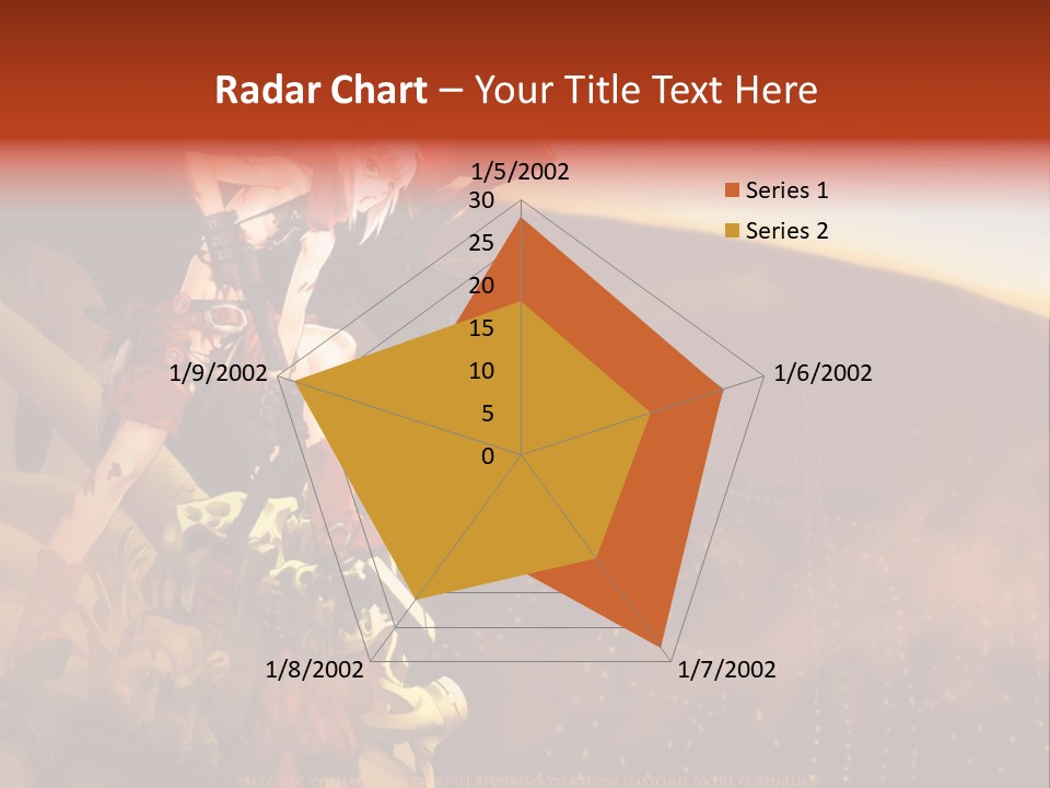 A Woman Sitting On Top Of A Pile Of Luggage PowerPoint Template