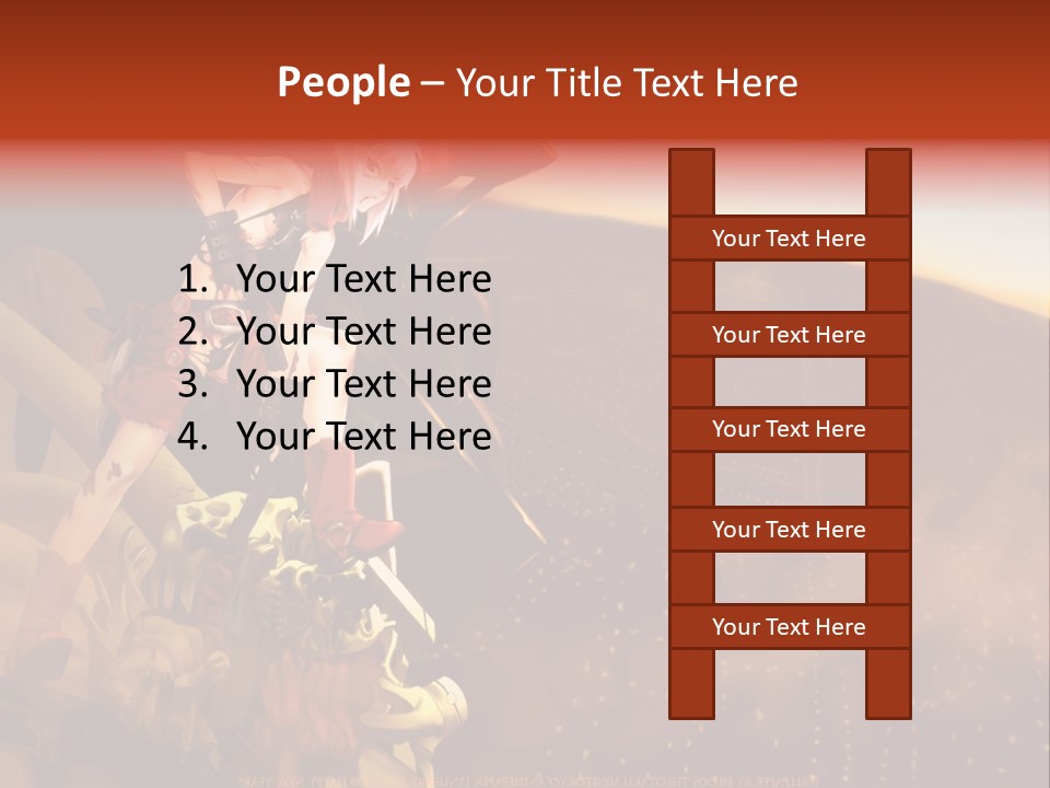 A Woman Sitting On Top Of A Pile Of Luggage PowerPoint Template