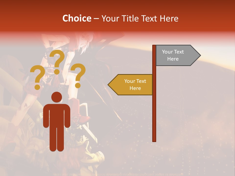 A Woman Sitting On Top Of A Pile Of Luggage PowerPoint Template