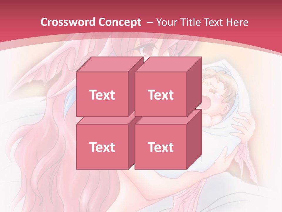 A Pink Haired Woman Holding A Baby In Her Arms PowerPoint Template