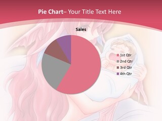 A Pink Haired Woman Holding A Baby In Her Arms PowerPoint Template