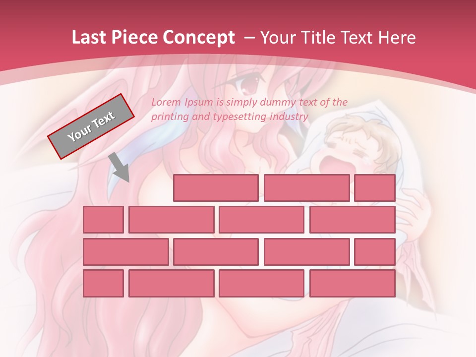 A Pink Haired Woman Holding A Baby In Her Arms PowerPoint Template