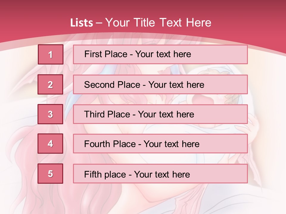 A Pink Haired Woman Holding A Baby In Her Arms PowerPoint Template