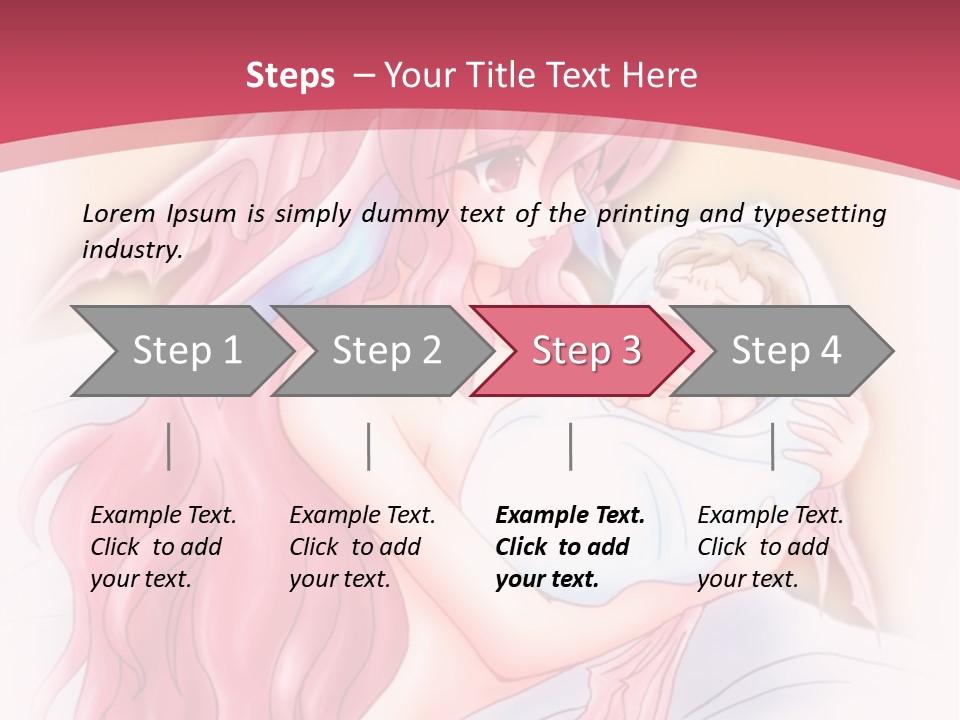 A Pink Haired Woman Holding A Baby In Her Arms PowerPoint Template