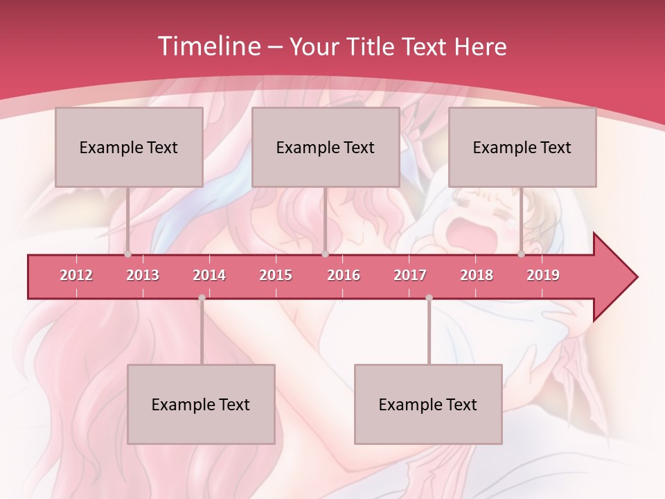 A Pink Haired Woman Holding A Baby In Her Arms PowerPoint Template