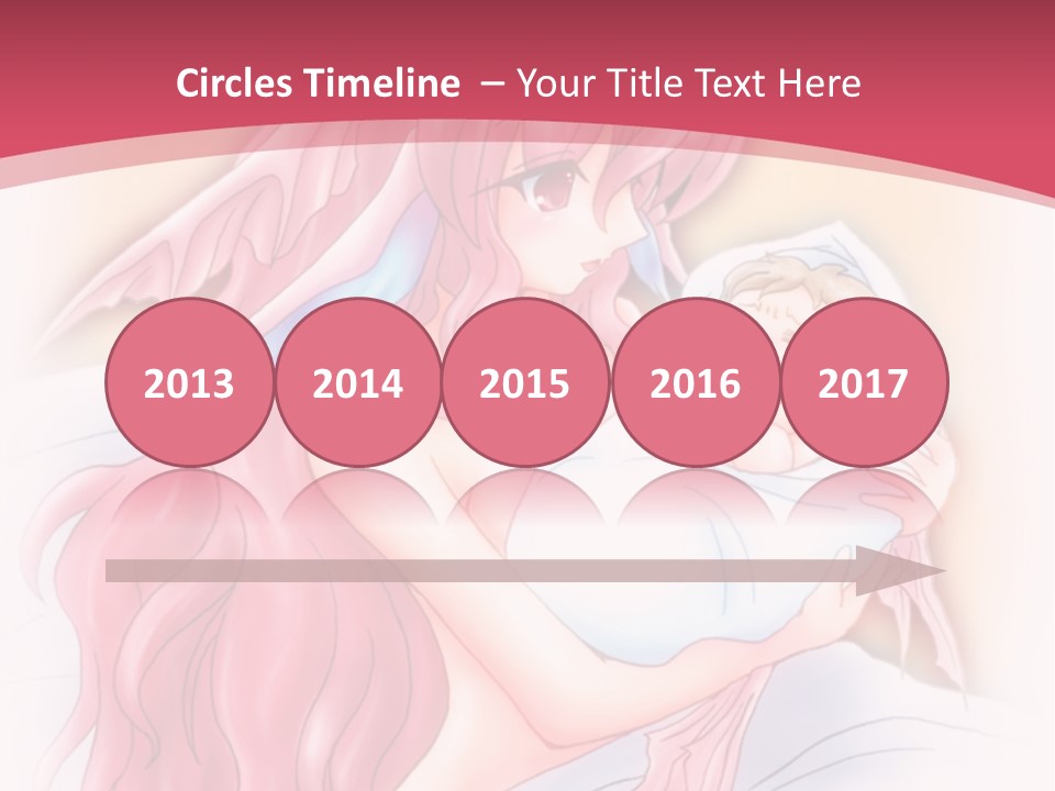 A Pink Haired Woman Holding A Baby In Her Arms PowerPoint Template