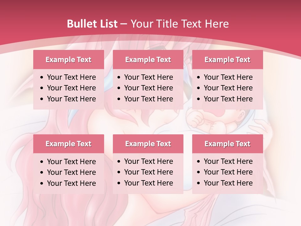 A Pink Haired Woman Holding A Baby In Her Arms PowerPoint Template