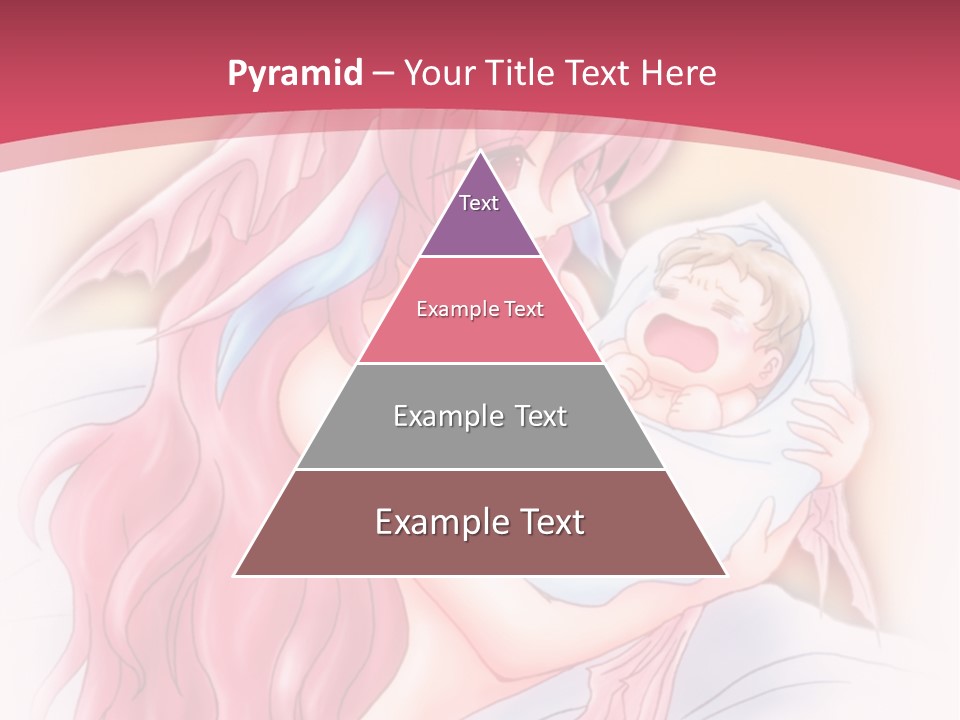 A Pink Haired Woman Holding A Baby In Her Arms PowerPoint Template