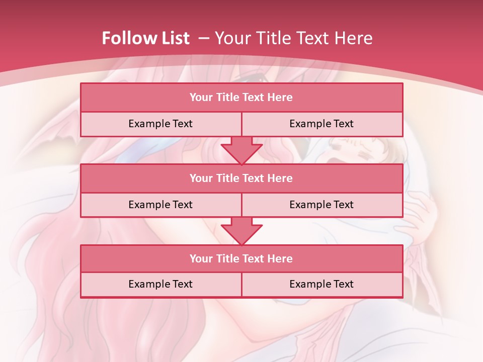 A Pink Haired Woman Holding A Baby In Her Arms PowerPoint Template