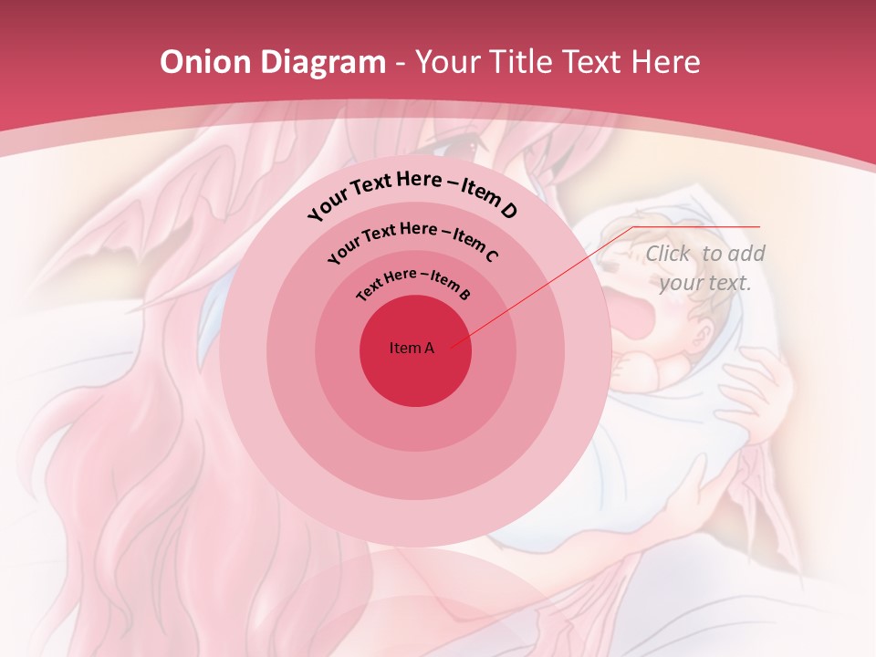 A Pink Haired Woman Holding A Baby In Her Arms PowerPoint Template