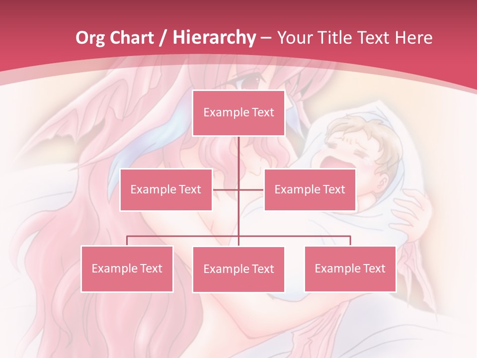 A Pink Haired Woman Holding A Baby In Her Arms PowerPoint Template