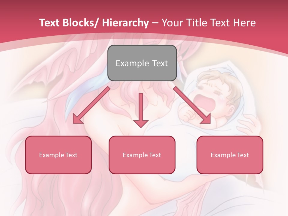 A Pink Haired Woman Holding A Baby In Her Arms PowerPoint Template