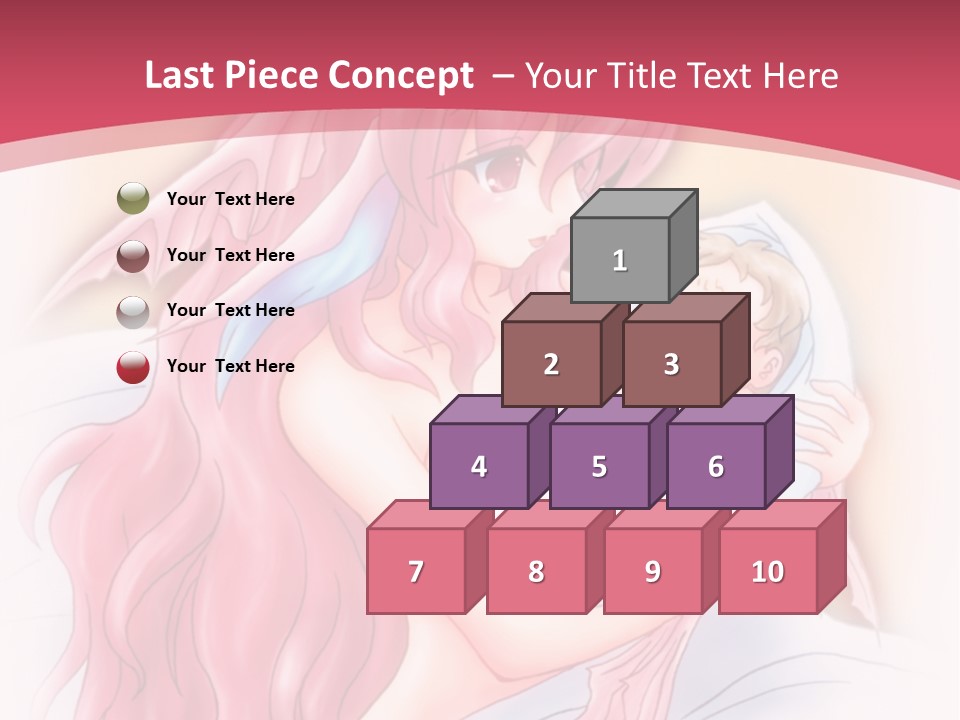 A Pink Haired Woman Holding A Baby In Her Arms PowerPoint Template