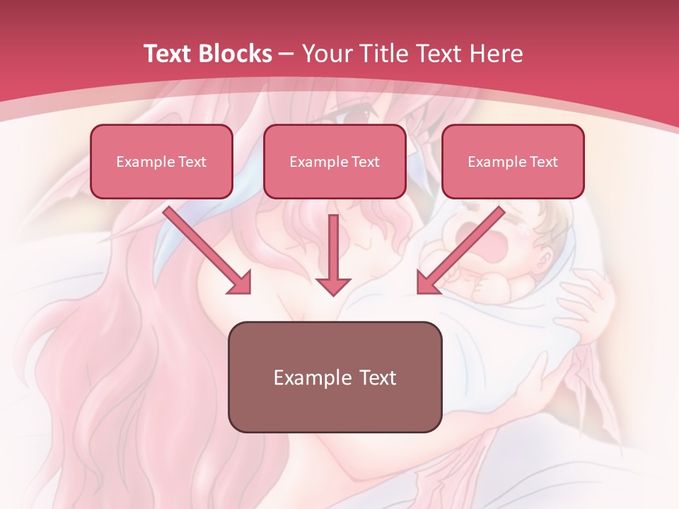 A Pink Haired Woman Holding A Baby In Her Arms PowerPoint Template